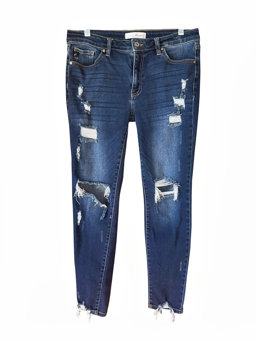 Kancan Mid Rise Distressed Super Skinny Jeans Distressed Skinny Jeans Waist 29